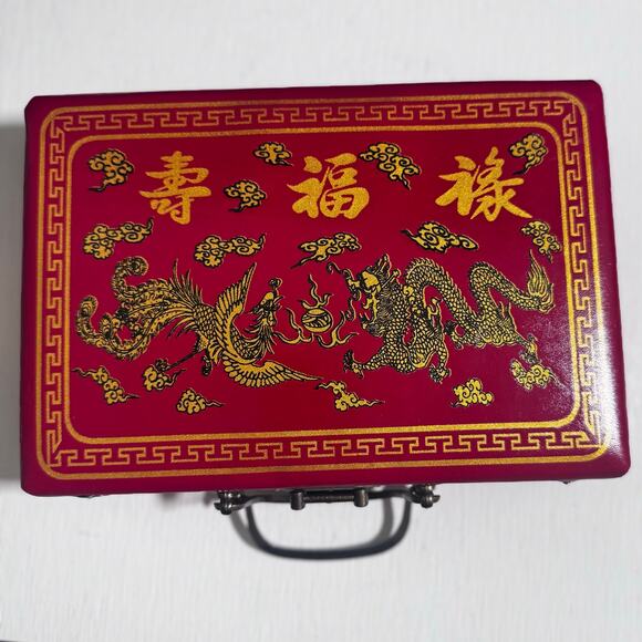 Wooden Chinese Mahjong Storage Case Only - Picture 1 of 10